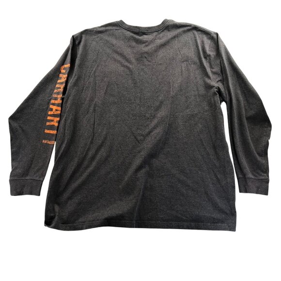 Carhartt Mens T-Shirt Size 3XL Gray Original Fit Long Sleeve Casual Pocket Tee - Picture 2 of 10